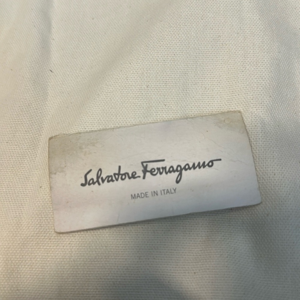 Salvatore Ferragamo Black Satchel with Gold Accents - Picture 10 of 13